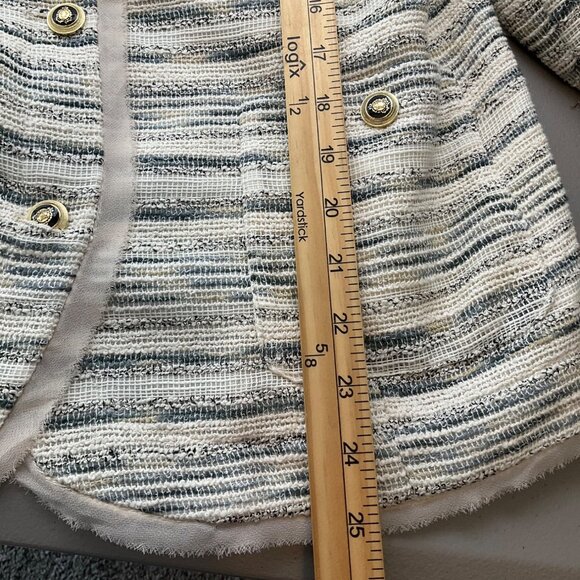 Monroe & Main Size 16 Tweed Beige Jacket Blazer Old Money Lady Like Preppy - Picture 9 of 14